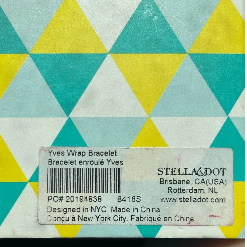 Stella &‎ Dots Yves Grey leather wrap Bracelet in original box